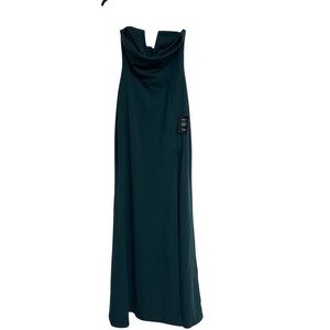 New Lulus Effortless Radiance Emerald Green Strapless Mermaid Maxi Dress